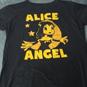 Alice Angel Graphic Tee From Bendy - Black and Yellow